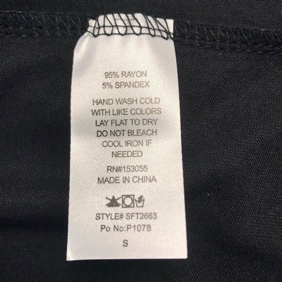 Hippie Chic Black Criss Cross Lace Top Sz. Sm - Picture 6 of 12